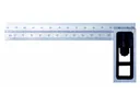 Kątownik regulowany: Liniał stalowy, długość 100 mm, Krótsze ramię przesuwne 70 mm - LIMIT